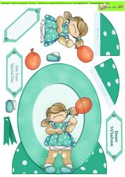 Balloon Doodles Shaped Card