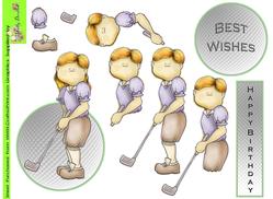 Golfer Doodles Step by Step