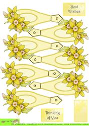 Daffodil Doodles Fan Sheet