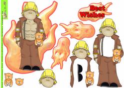 Fireman Hunk Doodles