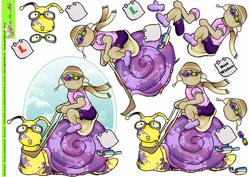 Liliac Snail Racer Doodles