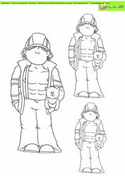 Fireman Doodles Digital Stamp