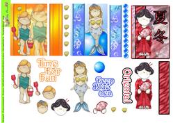 Doodle Girl Toppers/atcs