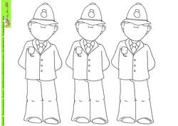 Policeman Doodles Digital Stamp
