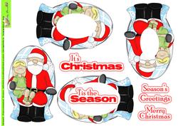 Santa and Girl Doodles Invertage