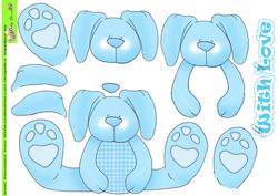 Blue Bunny Doodles Step by Step