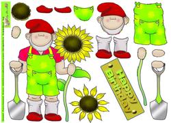 Sunflower Gnome Doodles
