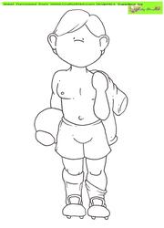 Football Hunk Doodles Digital Stamp