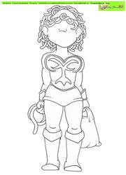 Wonda Woman Doodles Digital Stamp