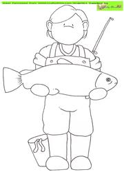 Rainbow Trout Doodles Digital Stamp