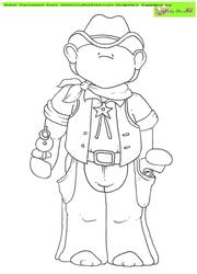 Cowboy Yee-aah Doodles Digital Stamp