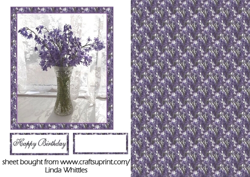 Bluebells in Vase Topper