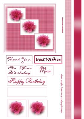 Pink Floral Card Front