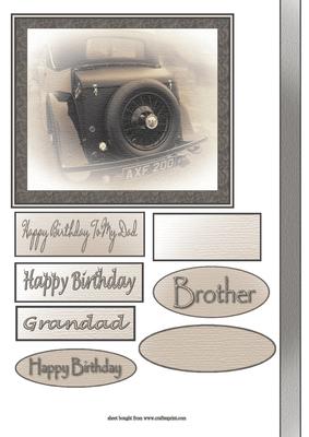 Sepia Vintage Car