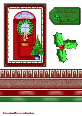 Red Christmas Door