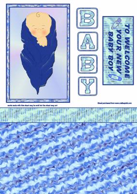 Baby Boy in Blue Blanket