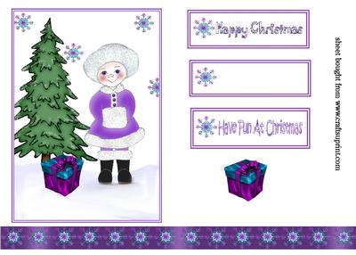 Christmas Girl in Purple