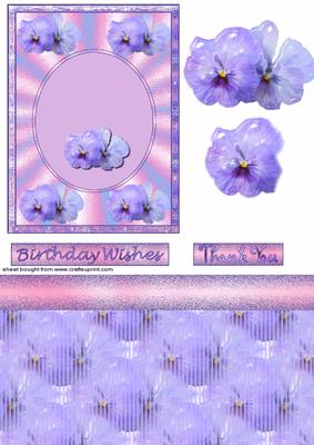 Mauve Pansy Topper