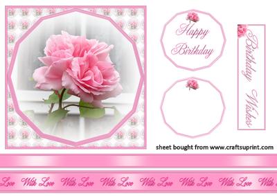 Rose in Hexagon Frame