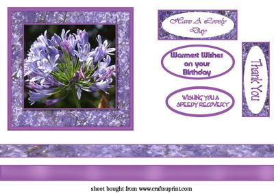 Purple Flower Topper