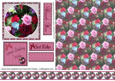 Round Flower Topper with Tags