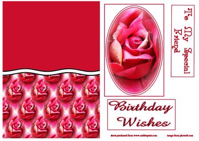 Red Rose Card Front