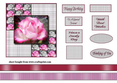 Rose Topper with Digital Ribbons