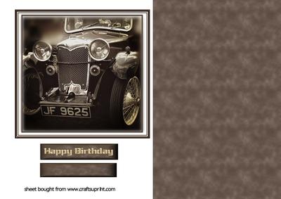 Vintage Car Birthday