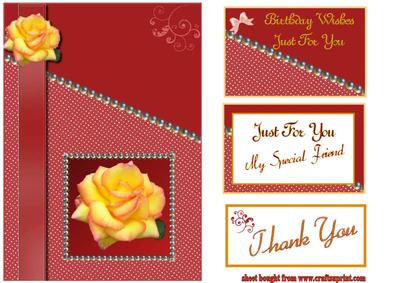 Yellow Rose Quick Card