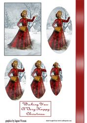 Christmas Girl in Red Dress