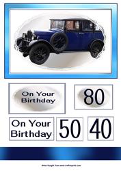 80th Birthday Vintage Car