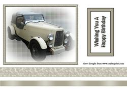 Cream Vintage Car