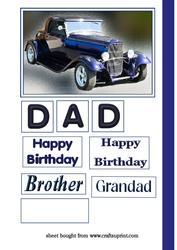 Blue Vintage Car