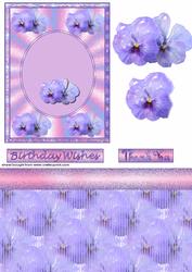 Mauve Pansy Topper