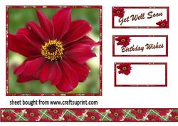 Red Flower Topper