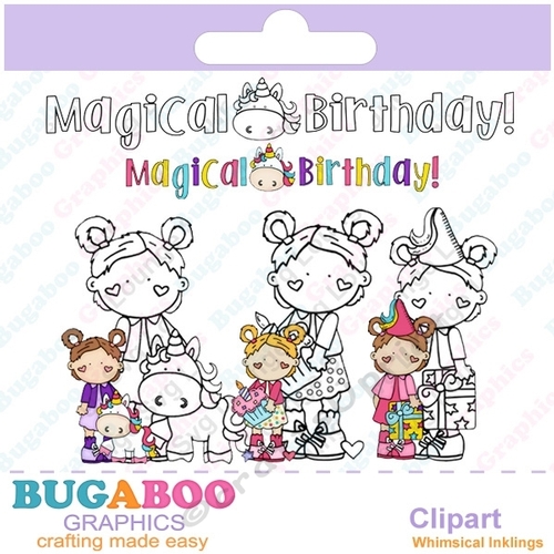 Unicorn Digi Stamps, Unicorn Graphics, Commercial Use, Unicorn Party, Magical, Unicorn Clip Art, Unicorn Girl