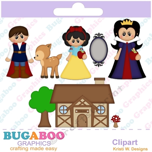 Fairytale Clipart, Storybook, Snow Princess, snow white, seven dwarfs -  Digital Scrapbooking