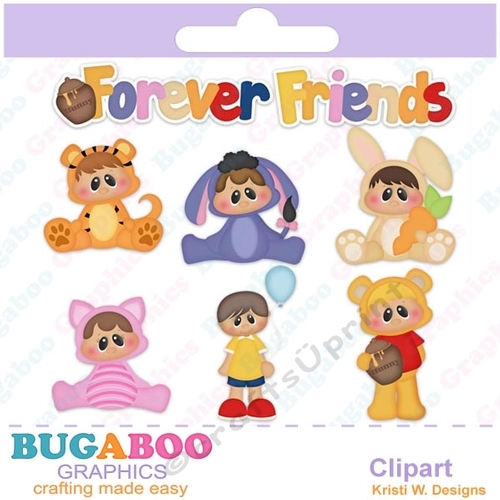 Forever Friends, Baby, Little Chubbies Collection - Instant Download - Commercial Use Digital Clipart Elements Set -  Digital Scrapbooking