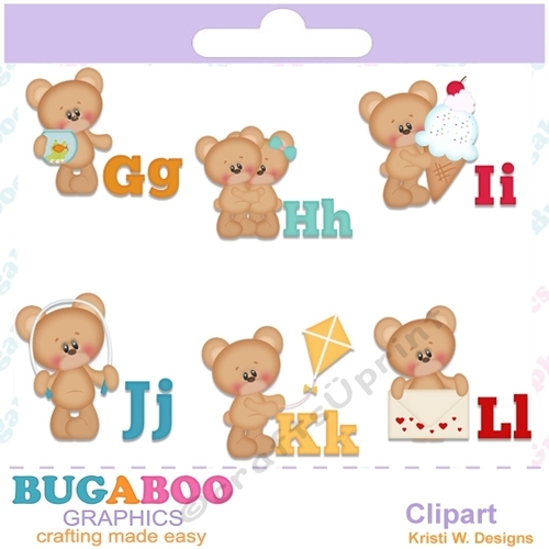 Baby Alphabet Set Two Clipart, Scrapbooking, Greeting Cards, First Birthday Clipart, Baby Clipart