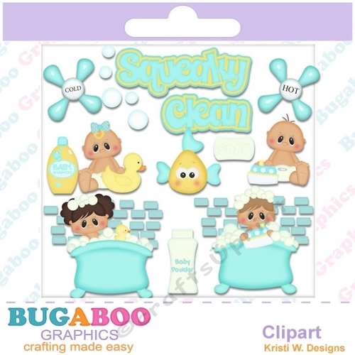Babies Baby Bath time Clipart, Scrapbooking, Greeting Cards, First Birthday Clipart, Baby Clipart