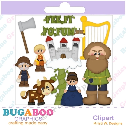 Fairytale Clipart, Jack and the Beanstalk, big foot Storybook, - Digital Scrapbooking