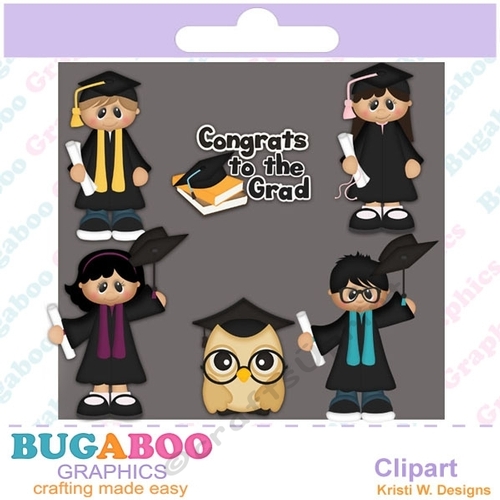 Graduation Clipart, Digital Scrapbook Elements for Commercial Use Digital Scrapbooking