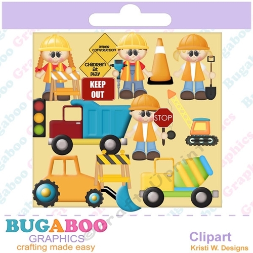Construction Worker, When I Grow Up Collection - Instant Download - Commercial Use Digital Clipart Elements Graphics Set