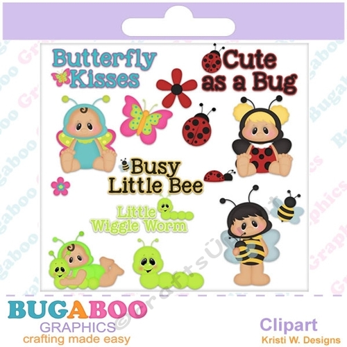 Cute As A Bug, Baby, Little Chubbies Collection - Instant Download - Commercial Use Digital Clipart Elements Graphics Set