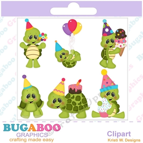 Turtle Birthday, Numbers Candle, - Instant Download - Commercial Use Digital Clipart Elements Set