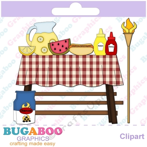 Barbecue Party clipart hot dog, hamburger, grill, picnic, mustard, ketchup, BBQ supplies apron Picnic Download