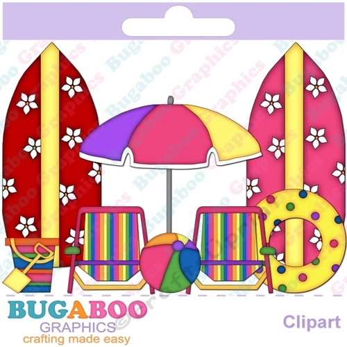 Beach Clipart - Digital Clip Art 
