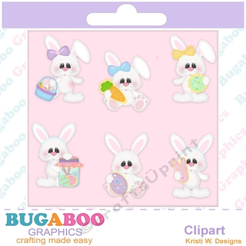 Easter Bunny -Easter Eggs Clipart  - Instant Download - Digital Clipart Elements Set - Digital Scrapbook