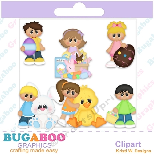 Easter bunny - Easter Basket -  Easter Eggs clipart  - Instant Download - Digital Clipart Elements Set - Digital Scrapbook