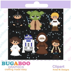 Galaxy Friends Clipart, Fantasy, Movies, Digital Scrapbooking